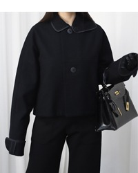 (ALFASPIN)black wool jacket