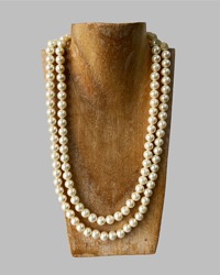 vintage pearl long necklace