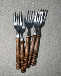wood fork set