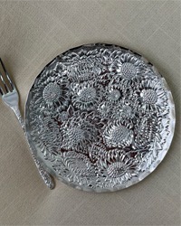 antique mini plate, fork set