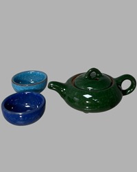 vintage mini tea pot, mini cup set