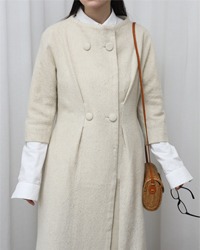 (coutur.k)Linen woolen coat