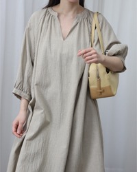 (08 mab)Linen dress