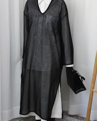 (Discoat)black mesh dress
