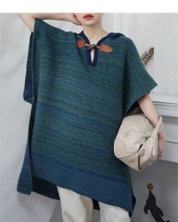(inverni)cashmere poncho knit