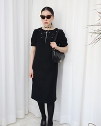 (nonnoca)black wool dress
