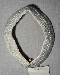 vintage pearl neck collar
