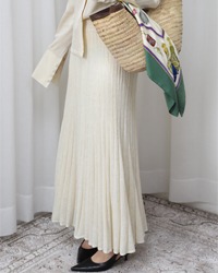 (BELLADESSO)linen knit skirt