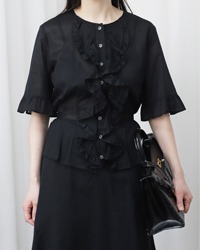 (S&amp;I)black frill dress
