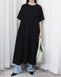 (yarra)black linen dress